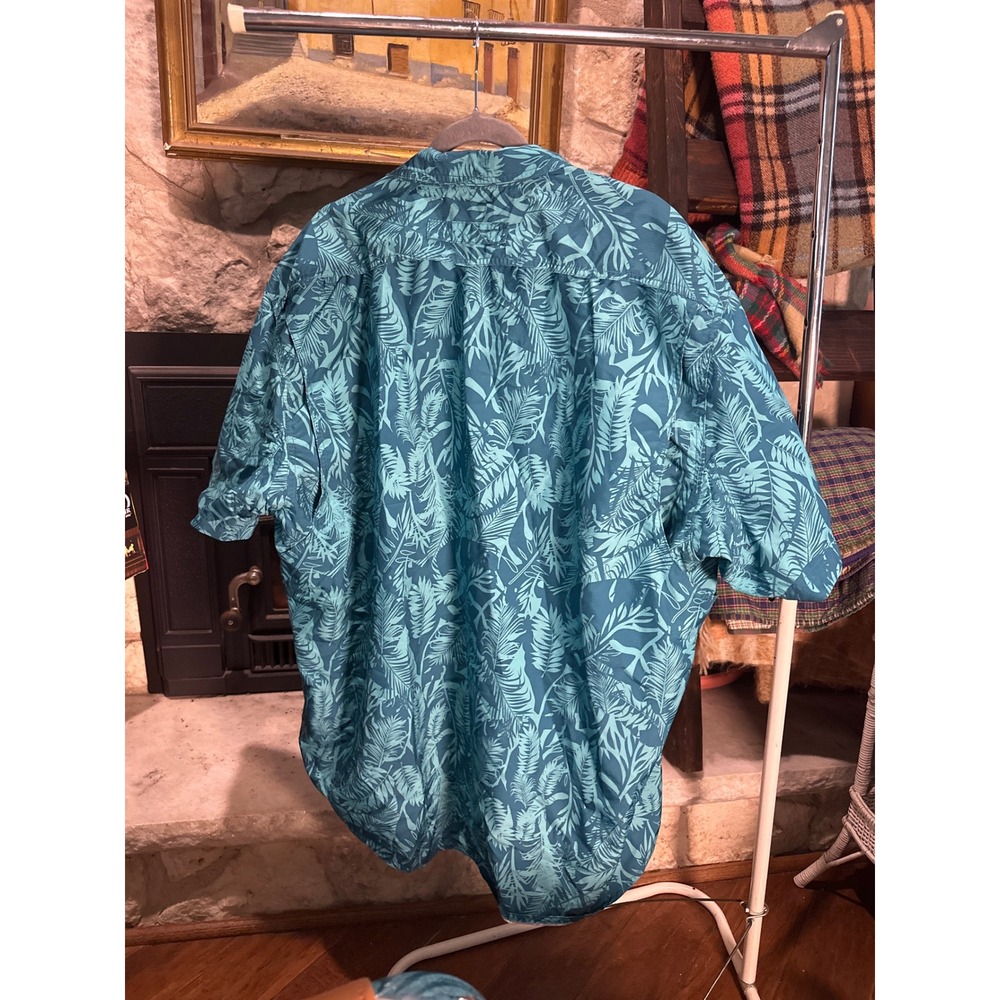 Duluth Trading Co Mens 3XL cooling Tropical Print‎ Short Sleeve Button Up Shirt - Picture 2 of 4